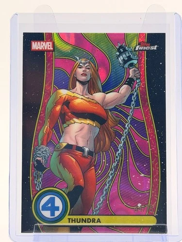 2026 Topps Finest Fantastic Four Thundra #BL-088 Pink Wave Refractor Parallel/75
