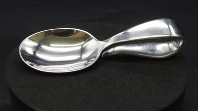 Tiffany & Co. geschwungener Babylöffel Sterling Silber 925 Sammlerstück Besteck