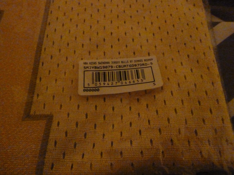 NBA MITCHELL AND NESS MIDAS GOLD EDITION SWINGMAN JERSEY BULLS RODMAN SMALL
