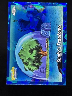 2025 Topps Chrome Sapphire Spongebob #128 Sandy's Treedome