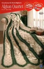 Crocheted and Knit Afghan Quartet | Coats & Clark J.17 Book 0706
