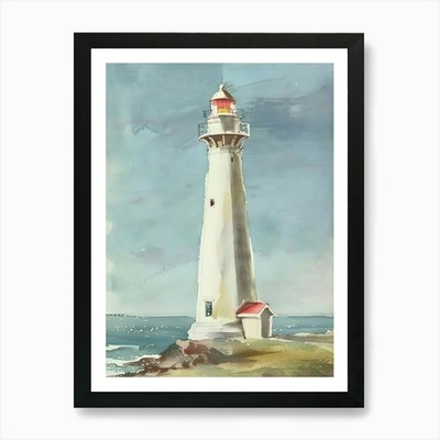 Leuchtturm 7 Kunstdruck gerahmt Wandbild Poster Leinwanddruck Bild