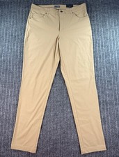VRST Mens Slim Fit Limitless 5-Pocket Pants Tan Khaki 36x34 Stretch Performance
