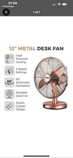 Tower T605000C 12” Metal Desk Fan Copper