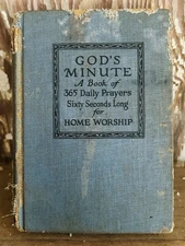 Vintage God's Minute 365 Daily Prayers 1943 Religious Book Decor Church Gift