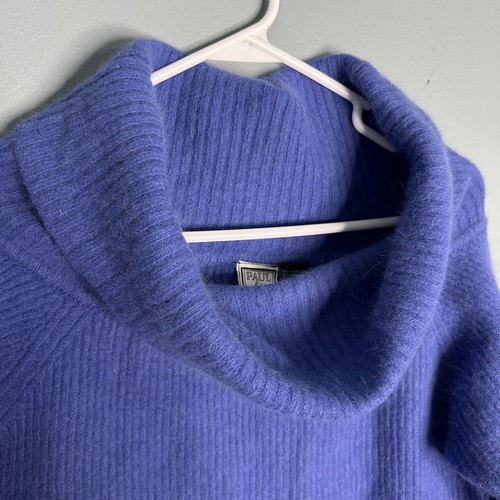 Paul & Duffier vintage purpke Ribbed Cowl Neck Wool Angora Rabbit Hair Sweater - Afbeelding 5 van 10