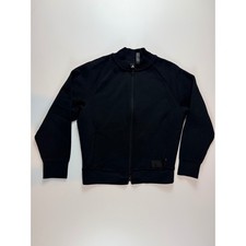 Adidas Primegreen Full Zip Track Jacket Black Tonal Logo Womens Medium H20833