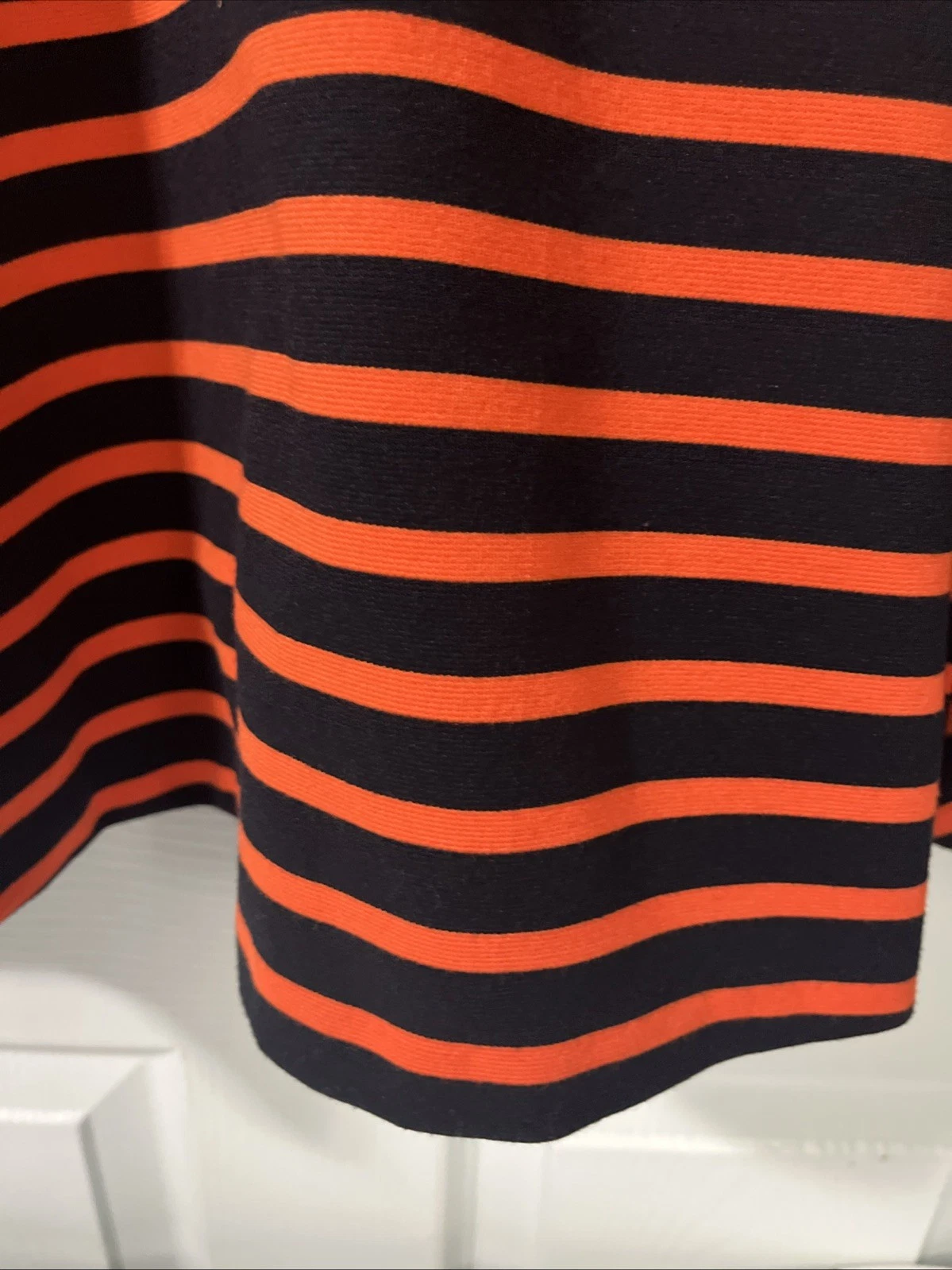 Abito donna Michael Kors senza maniche aderente e svasato tg. 10 righe nere arancioni