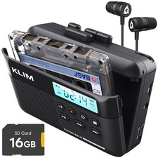 KLIM K7 Cassette Player Cassette-to-MP3 Recorder Rechargeable – Black RRP £30