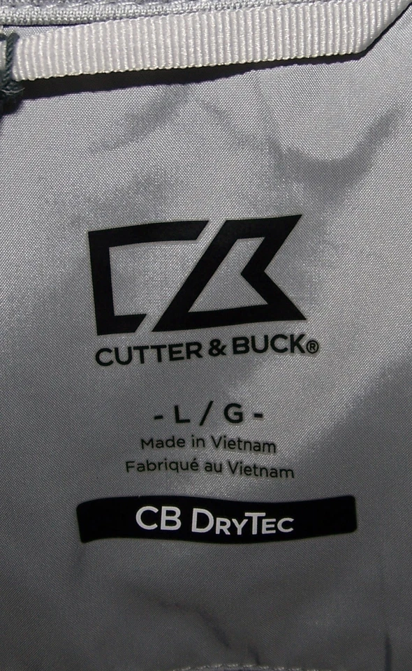 NEW CUTTER & BUCK CB DRYTEC Full Zip Vest Jacket Sweater Shirt BUD LIGHT Gray L - Image 3 of 4