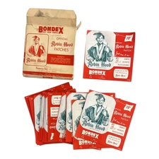 Box of 21 Vintage 1950s Bondex Robin Hood Iron On Patch Adventures of Robin Hood