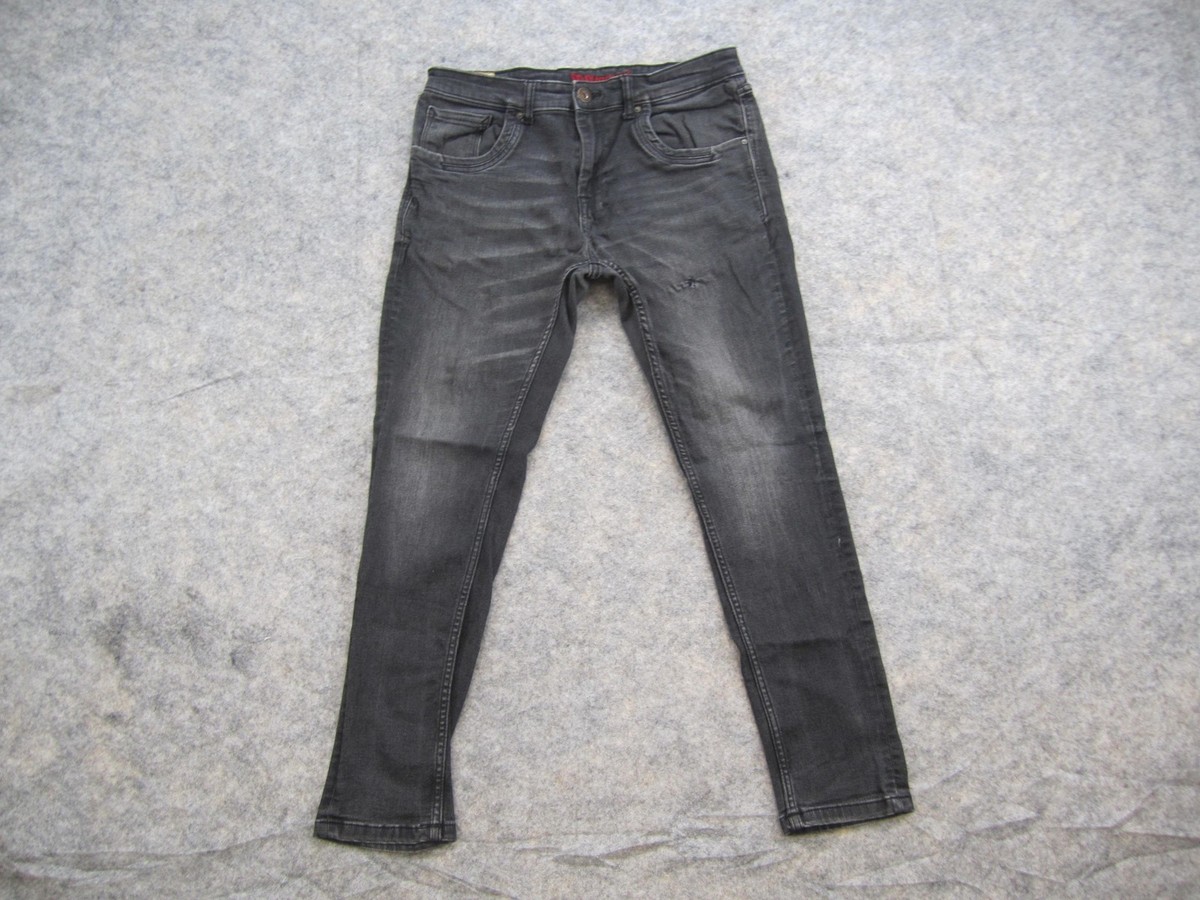 Maverick Slim Fit Jeans Mens 34x29 Gray Charcoal Wash Skinny