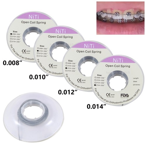 Dental Orthodontic Niti Open Coil Spring Spool .008/010/012/014 Inch 914mm - Afbeelding 2 van 19