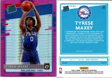 2020-21 Panini Optic Basketball Tyrese Maxey Pink Hyper Rated Rookie #171  7531