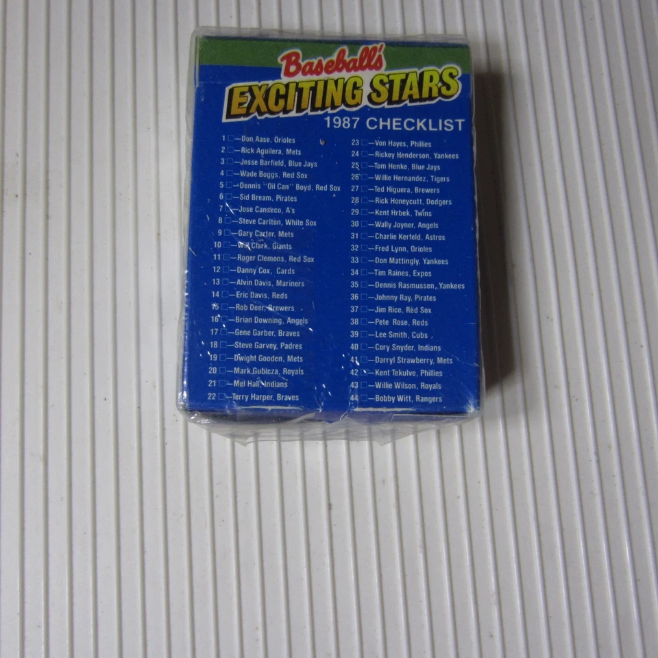 (1) 1987 Fleer Baseball Baseball's Exciting Stars Complete Set ~ 44 Cards SEALED - Image 2 of 2