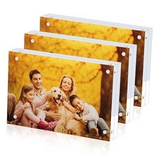 4x6 Magnetic Acrylic Picture Frames 3 Pack   20mm Thick, 20 Thicker 4 6-3pack