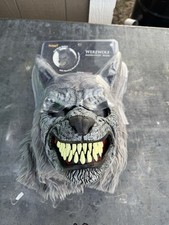 Halloween Mask Werewolf Overhead with Faux Fur