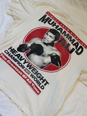 Abercrombie & Fitch Muhammad Ali Boxing White Graphic Crew Neck T-Shirt L
