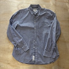 Jos. A. Bank Tailored Fit Long Sleeve Button Shirt Men  s Size Large Blue Checker