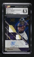2020 Panini XR Rookie Triple Swatch Blue 1/49 JK Dobbins #215 CGC 8.5 Auto 1eu9