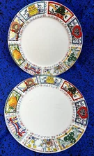 Tabletops Unlimited "Happy Everything" Dinner Plates w/Holiday Themes set of 2