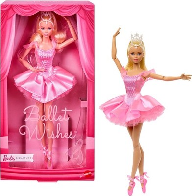 Barbie Signature Ballet Wishes Puppe, Sammelfigur-Modepuppe in rosafarbenem