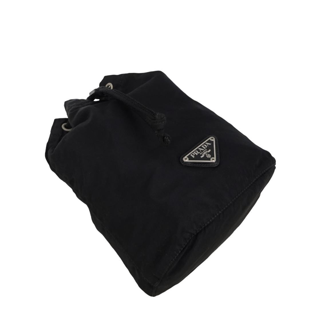 Prada Nylon Drawstring Mini Pouch Black Accessory… - image 3