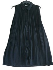 Joie Womens Sz M Black Pleated Dress
