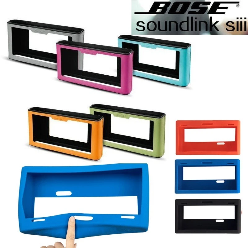 Travel Leather Pouch Scrachproof Cover Case Bag for Bose Soundlink III 3 Speaker - Image 2 of 4