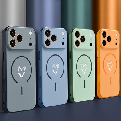 Magsafe Handyhülle Für iPhone 17 Pro Max 16 15 14 13 LOVE Herz Stoßdichte Case