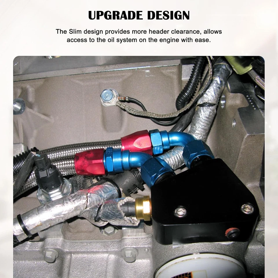 Kit adaptador enfriador de aceite de motor - Adecuado para GM LS LS1 LS2 LS3 LS6 LS7 LS9 Foto 4 de 4