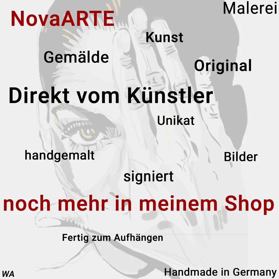 NOVAARTE Acryl Bild Gemälde Segel Boot Abstrakte Malerei Moderne Kunst ORIGINAL - Bild 4 von 4