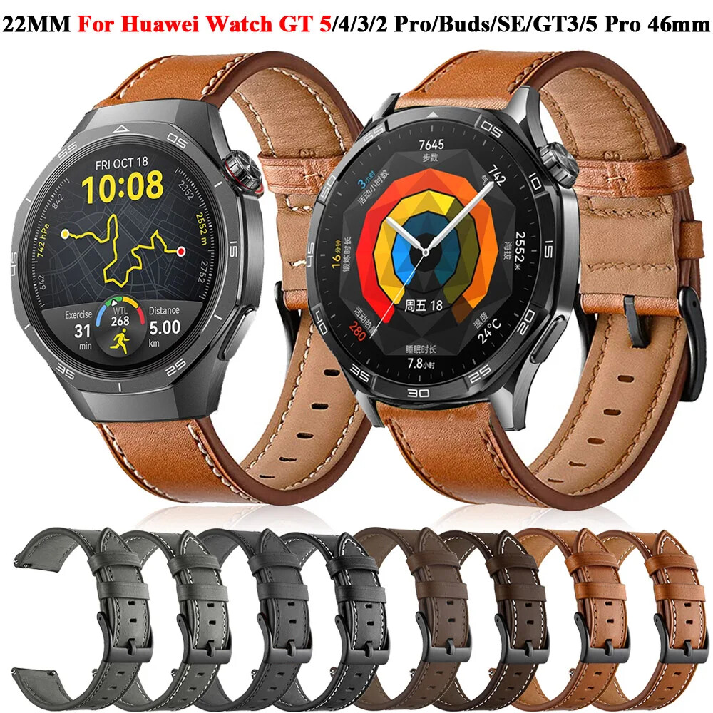 22mm Leather Strap for Huawei Watch GT 5 GT 4 GT5 Pro / GT 2 22mm Leather Strap for Huawei Watch GT 5 GT 4 GT5 Pro / GT 2