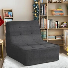 Large Bean Bag Lazy Sofa Chair with Memory Foam Filling in Living Room, Bedroom