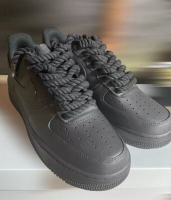 Custom Matte Black Nike Air Force 1 