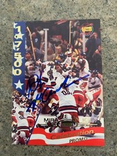 ROB MCCLANAHAN USA OLYMPIC HOCKEY SIGNED 1995 SIGNATURE ROOKIES PROMO CARD