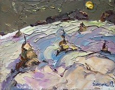 Oil Painting It Snowed Kalenyuk A. Unframed Original Home Decor Art nKalen966