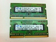 Lot of 2 Samsung 2GB DDR3 Total 4GB 1333mhz PC3-10600S SODIMM Laptop Memory 67