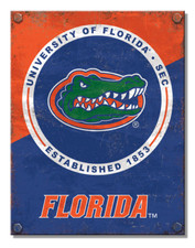 NCAA Florida Two Tone Tin Metal Sign Man Cave Garage Bar Decor 12.5 X 16