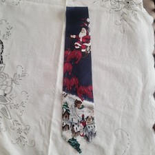Tabasco Neck Tie Christmas Santa Theme Hot Pepper Sauce Red 100% Silk USA Made