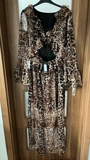 Nasty Gal Purr-fect Timing Cut-Out Maxi Dress - Size M , BNWT