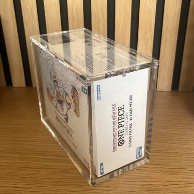 surging sparks japanese booster box One Piece Booster Box Acrylic Case EB (ENG) – H7 Supplies main image 1