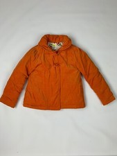 Crazy 8 Orange Corduroy Coat Jacket Toggle Flower Buttons 7 8 Excellent