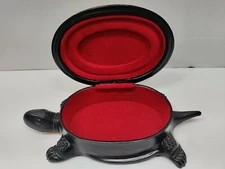 Rare Vintage American Plastics Inc 10"L By 4" Wide Turtle Keepsake/Jewelry Box