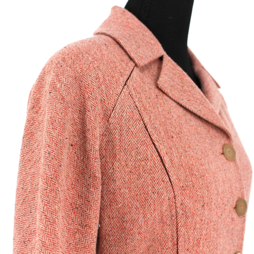 Carolina Herrera 2 Piezas Tweed Mezcla Seda Falda Traje Lápiz Falda Blazer Chaqueta 6 8 Foto 2 de 4