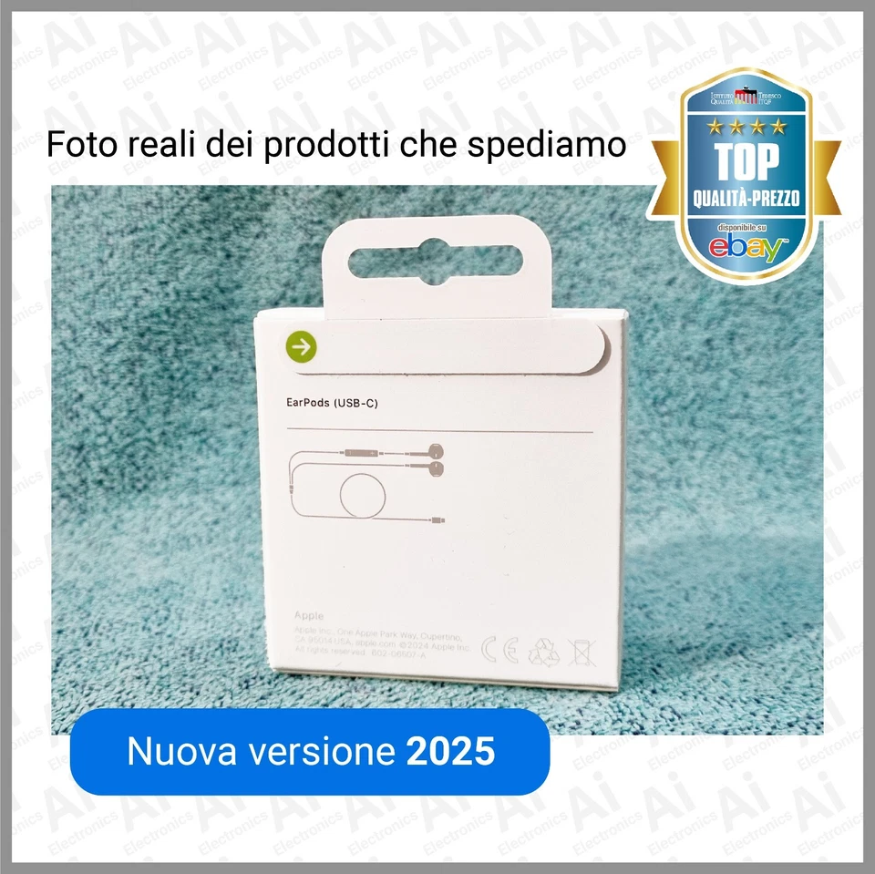 Cuffie Cuffiette Apple USB-C ORIGINALI Auricolari Apple attacco C iPhone 15 16 - Immagine 3 di 4