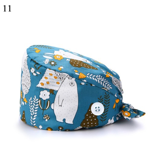 Unisex Nurse Doctor Hat Surgical Scrub Cap Medical Dentist Teeth Dental Cap UK - Picture 45 of 111