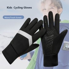 Kids Outdoor Sport Thermo Cycling Gloves Waterproof Running Gloves Touch-Screen