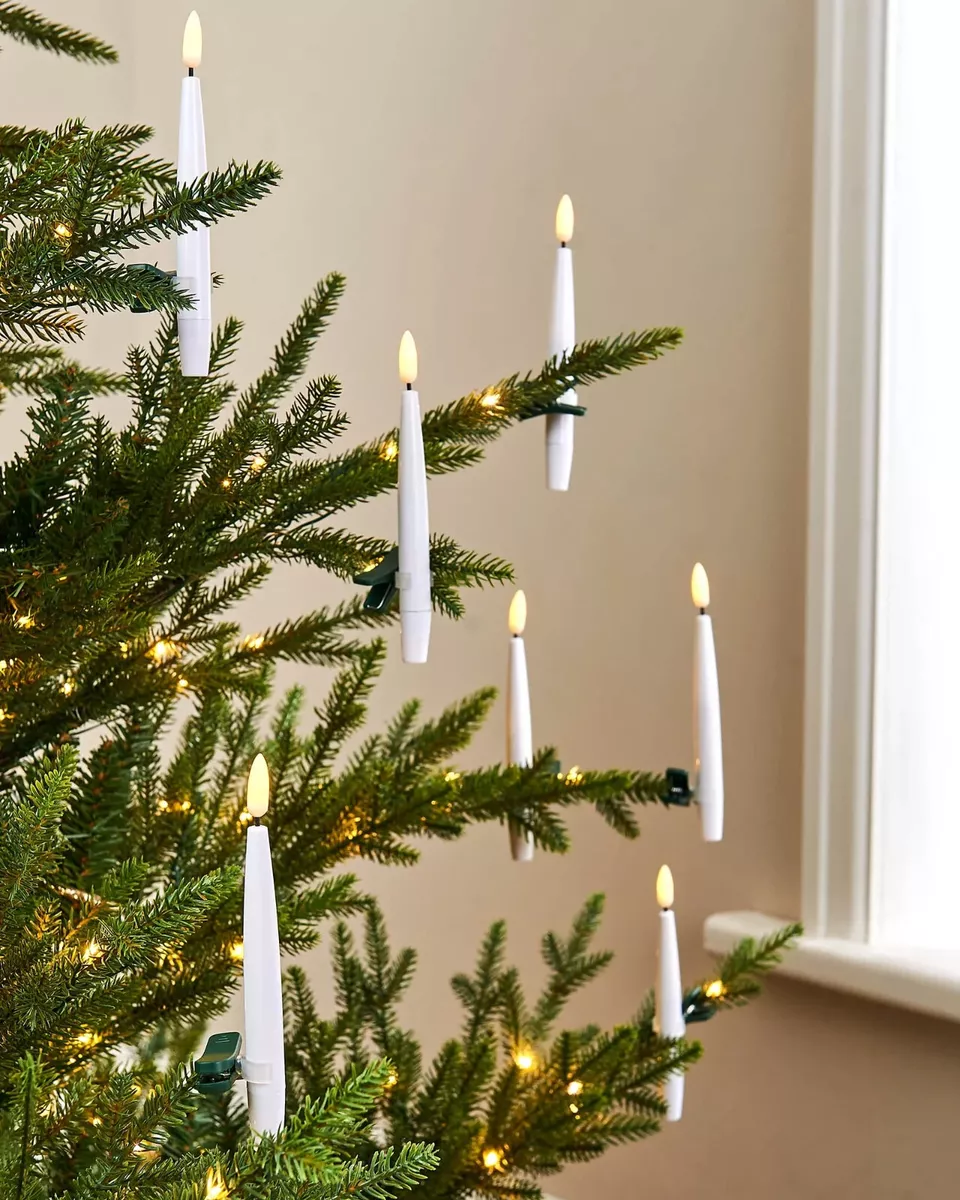 Clip on led candles on sale for christmas tree