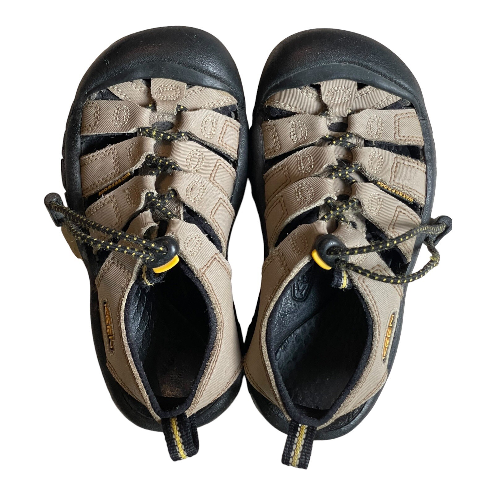 Sandali slip on impermeabili Keen neri e marrone NEWPORT per bambini taglia 12 prezzo al dettaglio $130